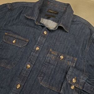 Banana Republic Men’s Large Heritage Denim Shirt Button Down Long Sleeve Party